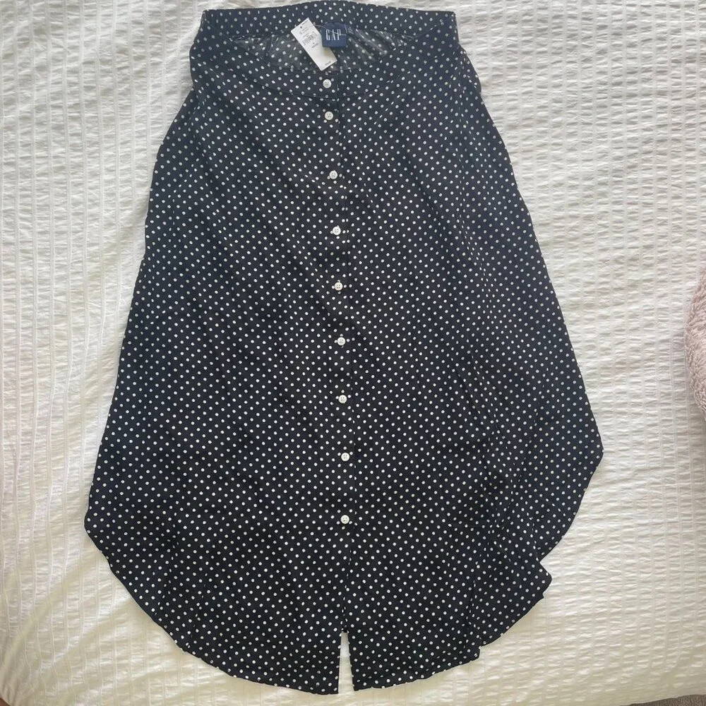 GAP Crepe Handkerchief Hem Midi Skirt  NWT - Picture 5 of 7